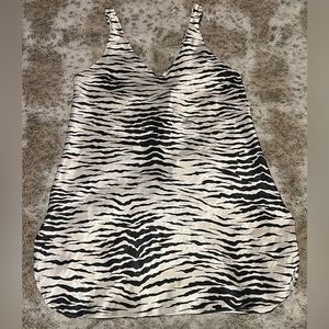 Vintage Amaretta 80s Zebra Print Slip Nightie